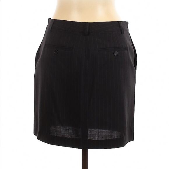 Theory wool striped skirt black size 10 - Picture 2 of 7